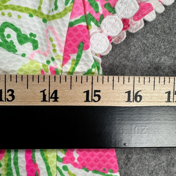 Lilly Pulitzer Maisie Stretch Shift Dress Womens 6 Floral Lace Trim Resort White - Picture 10 of 16